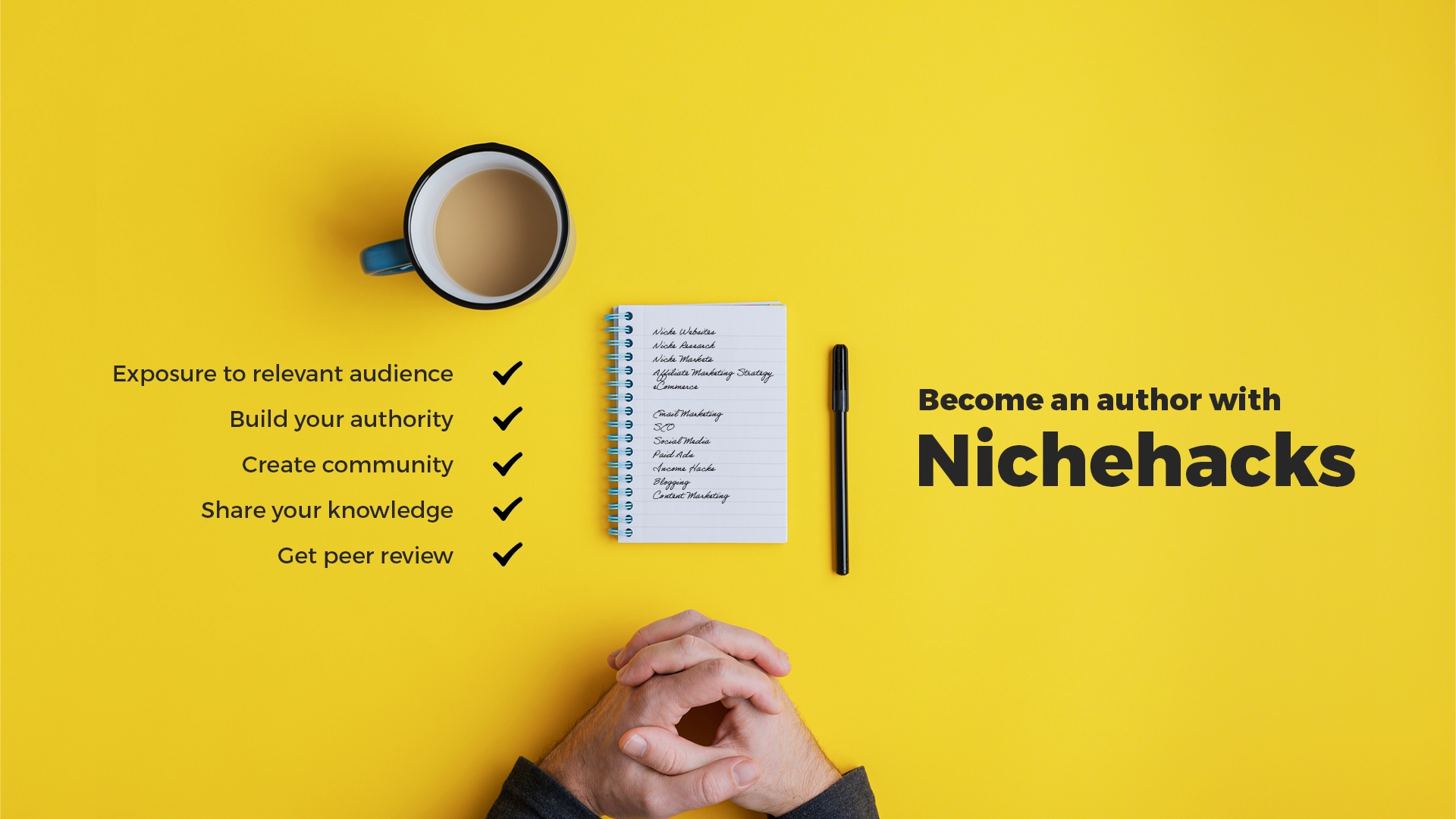 Become an Author With Nichehacks hero image