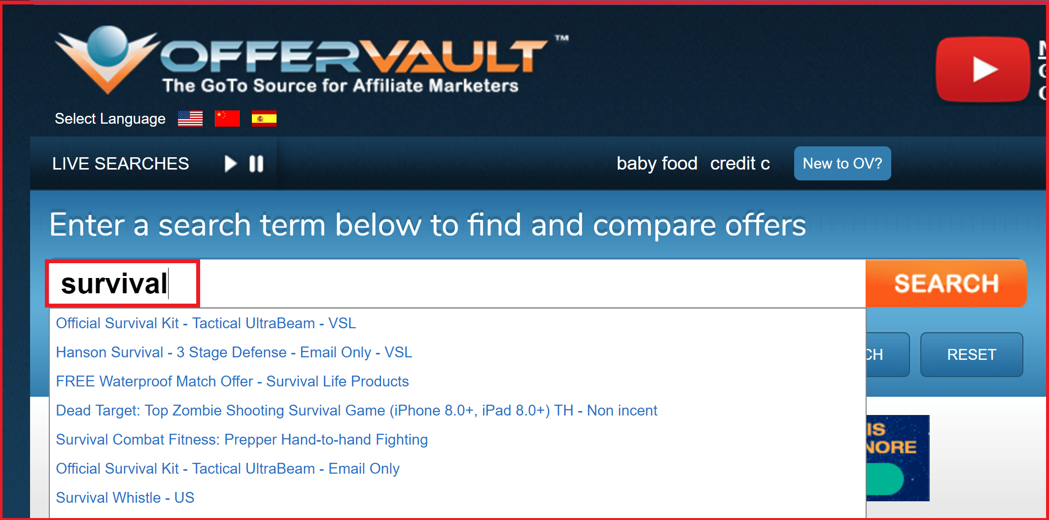 OfferVault affiliate offers and digital products