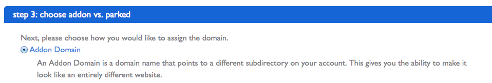 addon domain