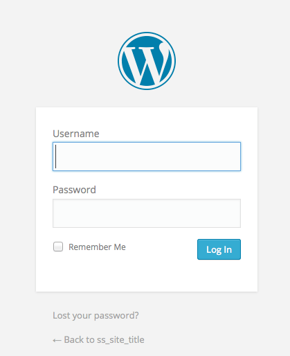 wordpress login