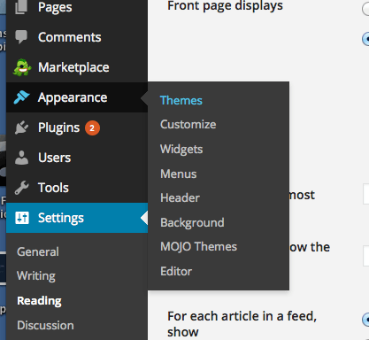 installing wordpress themes