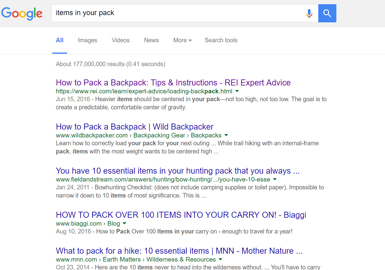 packback