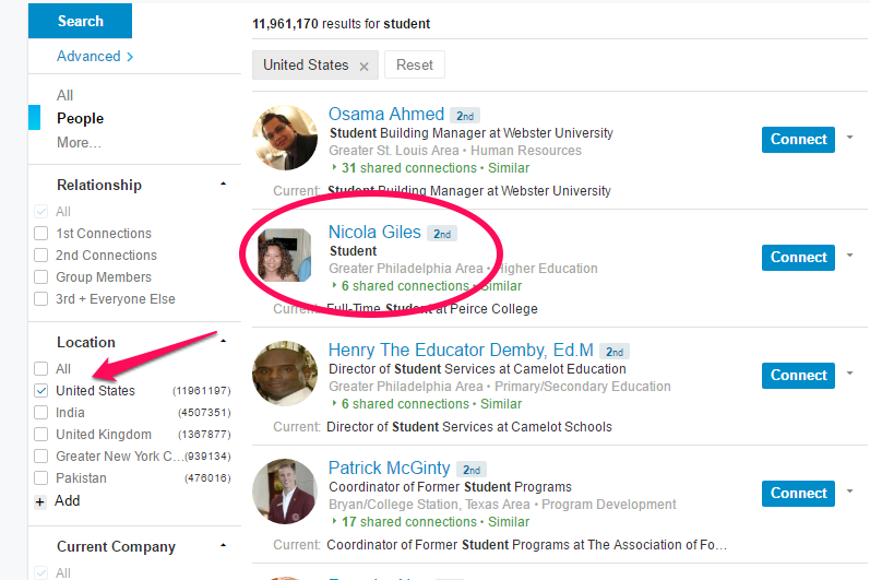 student linkedin
