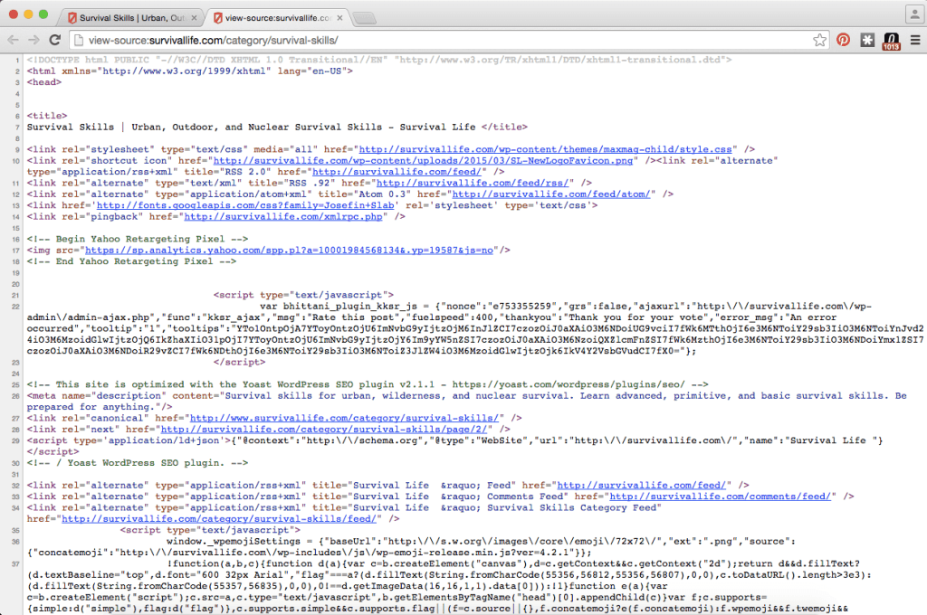 Here’s the vast wealth of information that popped up after I hit command + option + u simultaneously.