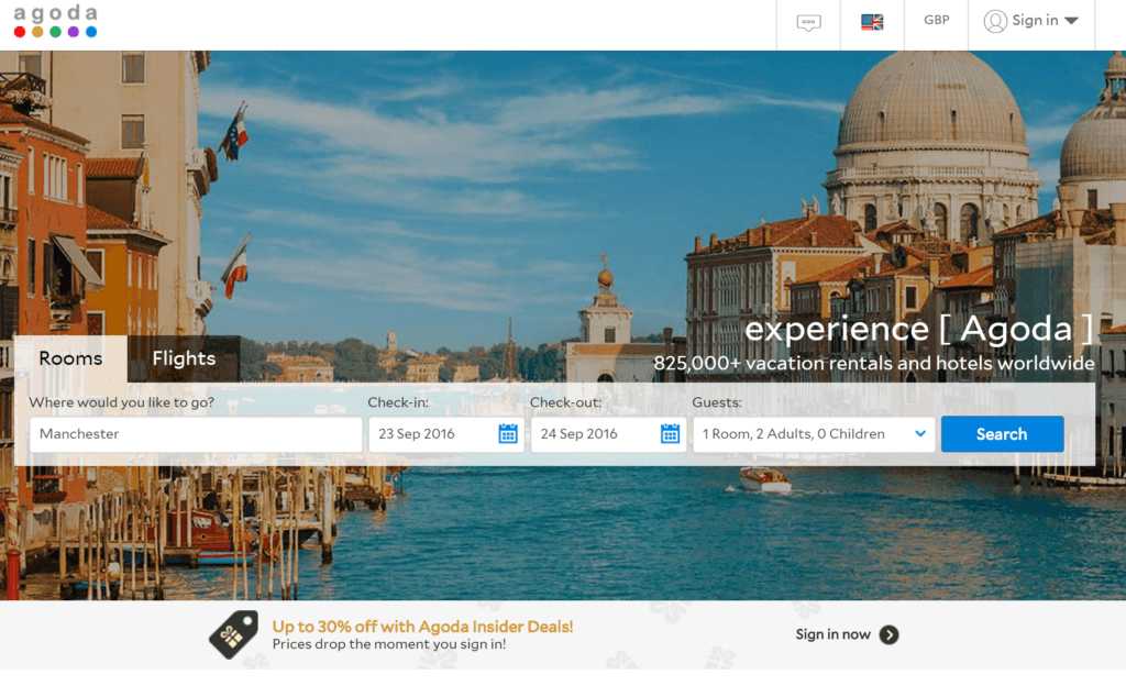agoda home page