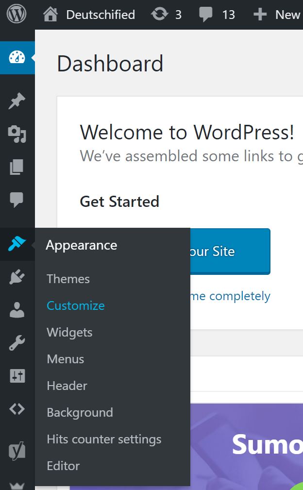 customise wp
