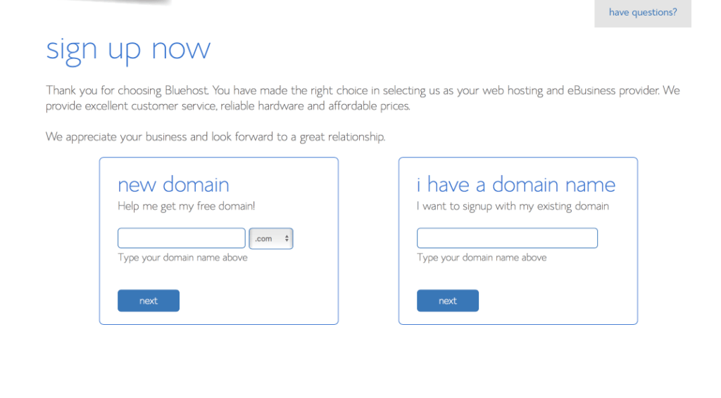 choose domain