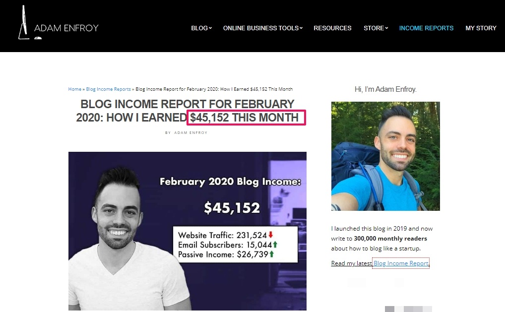 affiliate marketing for beginners - adam enfroy