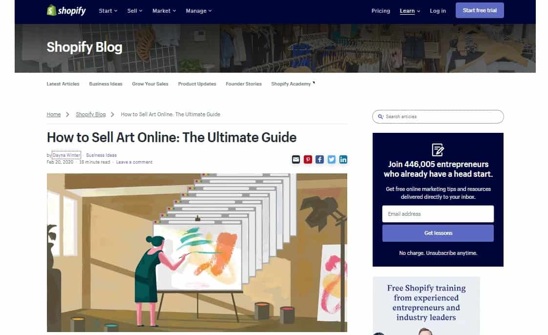 Shopify Blog is a very popular resource