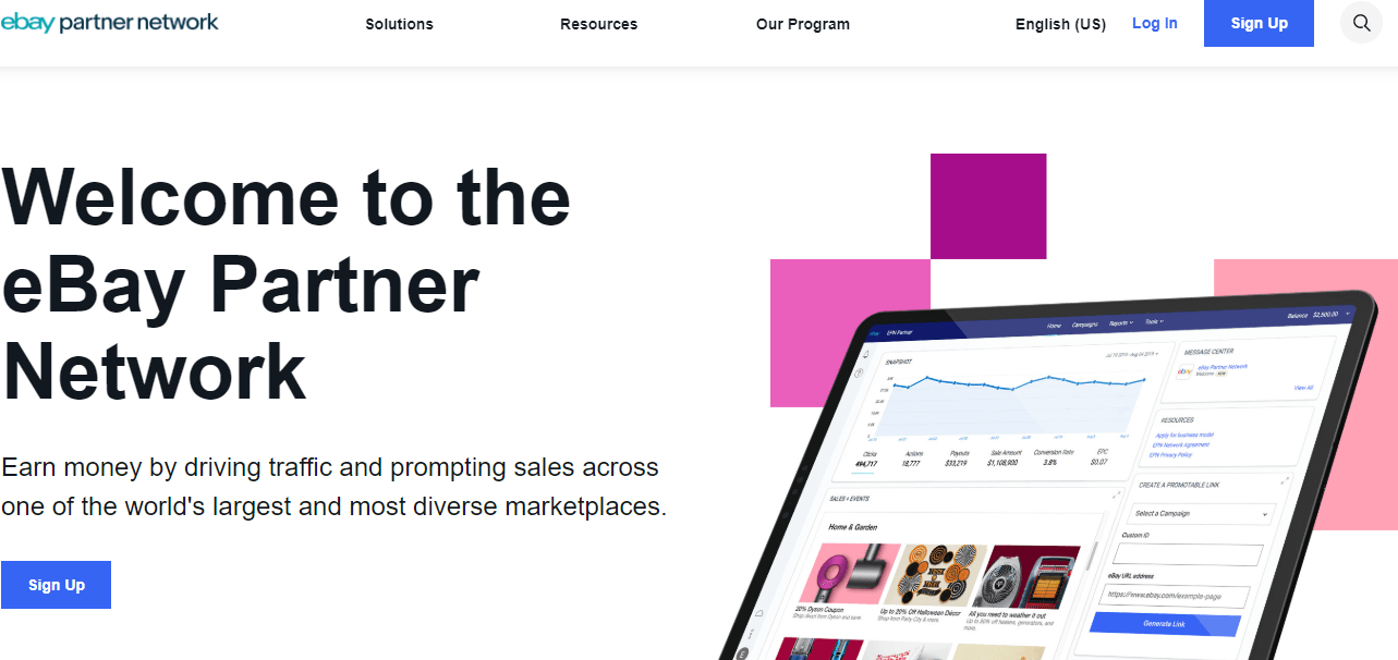 Best Affiliate Marketing Program: ebay partner network