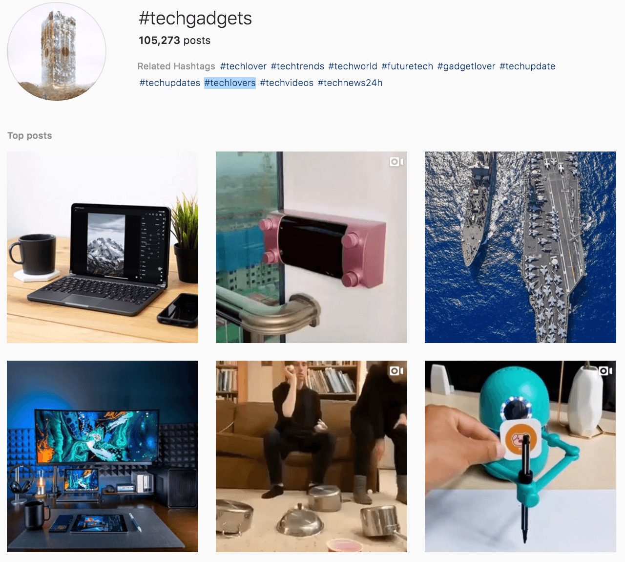 social media hashtags